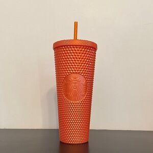 Starbucks chrome orange cup